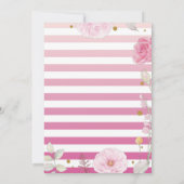 Elegant rijtuig door Baby shower Parade Pink Flora Kaart (Achterkant)