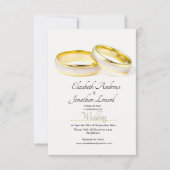 Elegant Rings Simple Wedding Invitation Kaart (Voorkant)