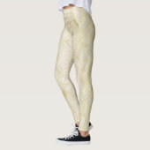 Elegant Ripple Cream & Gold Leggings (Links)