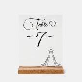 Elégant robe moderne silhouette numéro de table de (Recto)