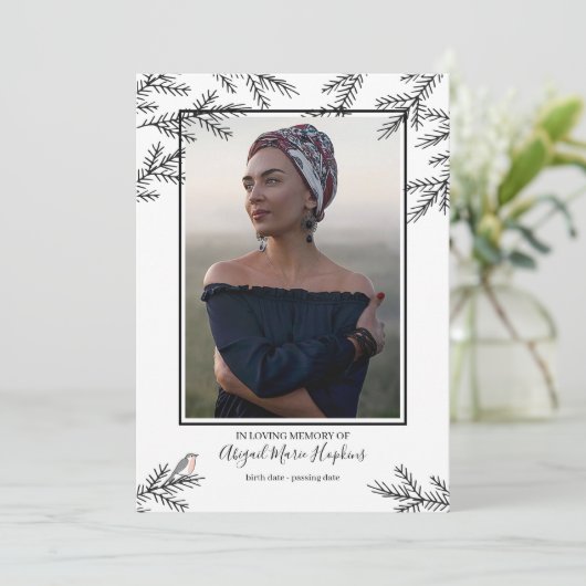 Élégant Robin Bird Funeral Merci Bereavement (Debout devant)