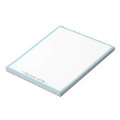 Élégant Robin Oeuf Bleu Bordure Nom Bloc-notes Cad (Tourné)