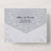 Elégant Rococo Era Silver Wedding Invitation (Verso)