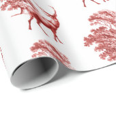 Elegant  Rode Deer in het bos Cadeaupapier (Rol Hoek)