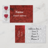 Elegant rode en witte visitekaartjes (Voorkant / Achterkant)