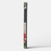 Elegant Rode Floral Case-Mate iPhone Case (Achterkant / Links)