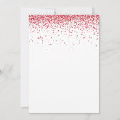 Elegant Rode Glitter Kerstfeest Kaart (Achterkant)