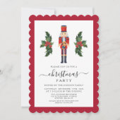 Elegant Rode Notenkraker Kerstfeest Kaart (Voorkant)