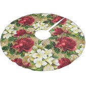 Elegant rode rozen Witte lijmen Kerstmis Kerstboom Rok (Gekanteld)