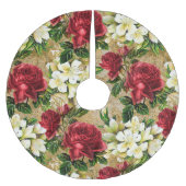 Elegant rode rozen Witte lijmen Kerstmis Kerstboom Rok (Voorkant)