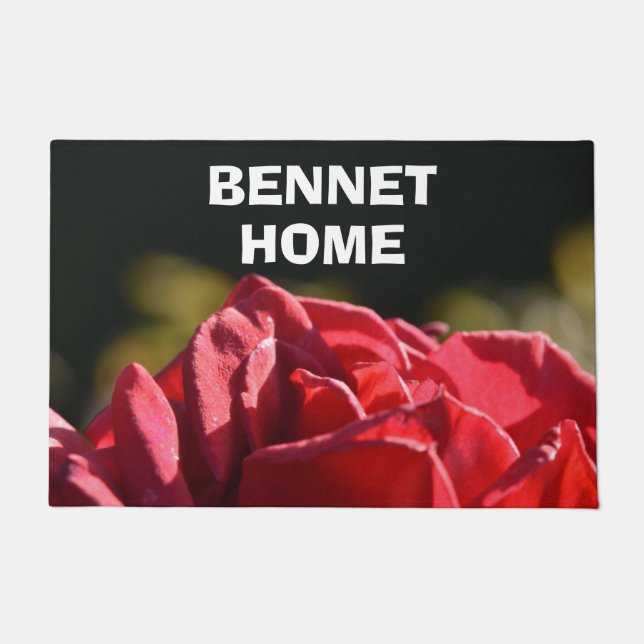 Elegant   Rode Rozenfamilie Groot Deurmat (Voorkant)