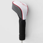 Elegant Rode Script Lettertype Golfheadcover (Schuin)