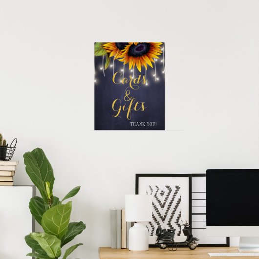 Elegant roestvrijzonneblokkaarten en bruiloft poster (Thuiskantoor)