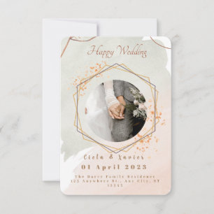 Elegant Romance Minimalistisch tweedaags fotohuw Kaart