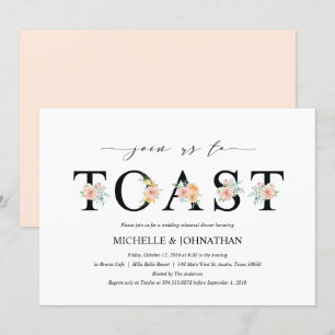 Elegant Romance Wedding Rehearsal Dinner Invites Kaart