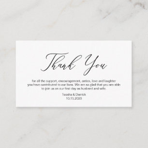 Elegant Romantic, Black font, Wedding Hartelijk da Informatiekaartje