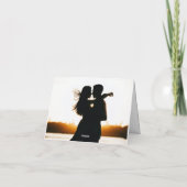 Elegant Romantic Calligraphic Photo Weddenschap Da Bedankkaart (Achterkant)