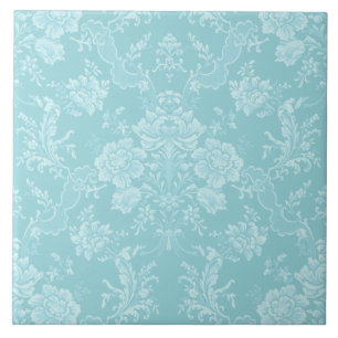 Elegant Romantic Chic Floral Damask-Mint Tegeltje
