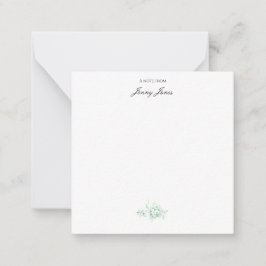 Elegant Romantic Chic Floral Damask-Sage Green Notitiekaartje