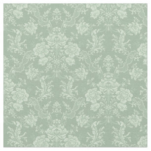 Elegant Romantic Chic Floral Damask-Sage Green Stof