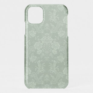 Elegant Romantic Chic Floral Damask-Sage Green iPhone 11 Hoesje