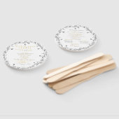 Elegant Romantic Classy Chic Floral Gold Wedding Handwaaier (Niet-gemonteerd)