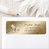 Elegant Romantic, Confetti Flowers Address Label (Insitu)