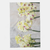 Elegant Romantic Cream & Lila Orchids Theedoek (Verticaal)