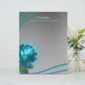 Elegant & Romantic Crystal Blue Roos Pearls Chic (Staand voorkant)