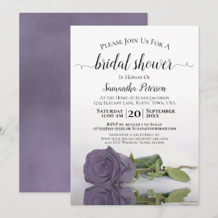 Elegant Romantic Dusty Paars Roos Vrijgezellenfees Kaart
