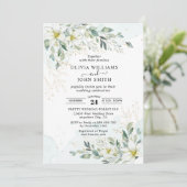 Elegant Romantic Eucalyptus Greenery - F001 Invita Kaart (Staand voorkant)