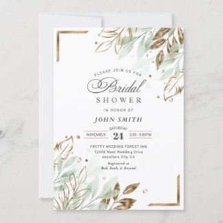 Elegant Romantic Eucalyptus Greenery - F009 Invita Kaart