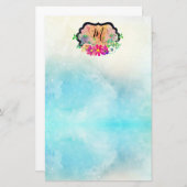 Elegant Romantic Floral Bouquet Briefpapier (Voorkant / Achterkant)