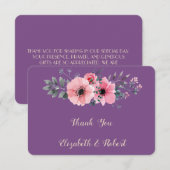 Elegant Romantic Floral Hartelijk dank Bedankkaart (Voorkant / Achterkant)