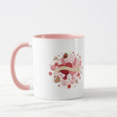 Elegant Romantic Floral Heart Coffee Mug (Gauche)