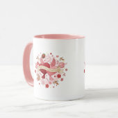 Elegant Romantic Floral Heart Coffee Mug (Devant gauche)