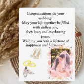 Elegant Romantic Floral Wedding Congratulations Ca Briefkaart