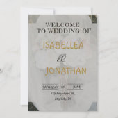 Elegant Romantic Floral Wedding Invitation (Devant)