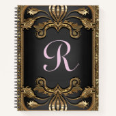 Elegant Romantic Girly Sentarce Monogram Notitieboek (Voorkant)