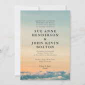 Elegant Romantic Natural Sunset Landscape Wedding Kaart (Voorkant)