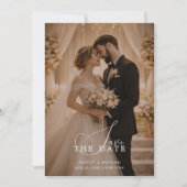 Elegant Romantic Photo Save the Date Card (Devant)