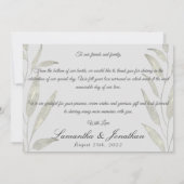 Elegant Romantic Photo Wedding Bedankkaart (Achterkant)