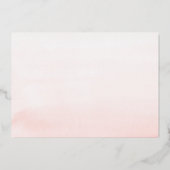 Elegant Romantic Pink Flowers and Greenery Wedding Folie Uitnodiging (Achterkant)