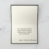 Elegant Romantic Red & Black Gold Heart Kaart (Binnen)