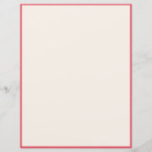 Elegant Romantic Red Rose Writing Paper (Achterkant)