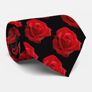 Elegant Romantic Red Roses Floral Stropdas