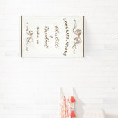 Elegant Romantic Ribbon Wedding Spandoek (Insitu)