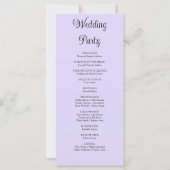 Elegant Romantic Roses Paars Wedding Programme (Achterkant)