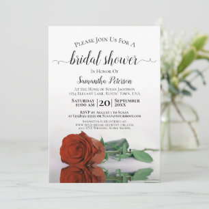 Elegant Romantic Rust Oranje Roos Vrijgezellenfees Kaart