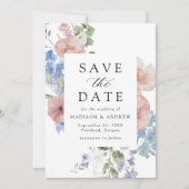 Elegant Romantic Waterverf Floral Wedding Save The Date (Voorkant)